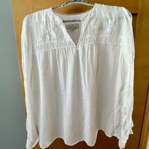 Loft Flowy Summer Top with embroidery